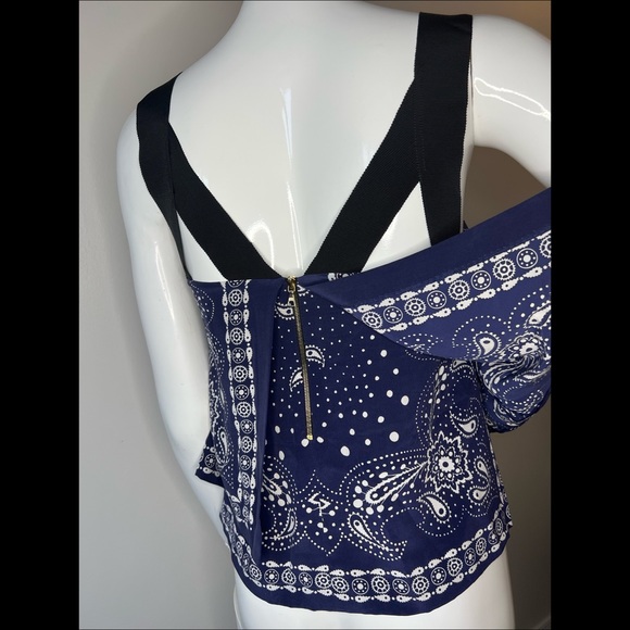 SANDRO Bandana Print Silk Top - Picture 5 of 7